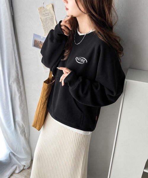 【さくら】刺繍 スウェット トレーナー シアー スカート キャップ Java トレーナー スウェット 「JaVaジャバコラボ」一枚でサマになる
