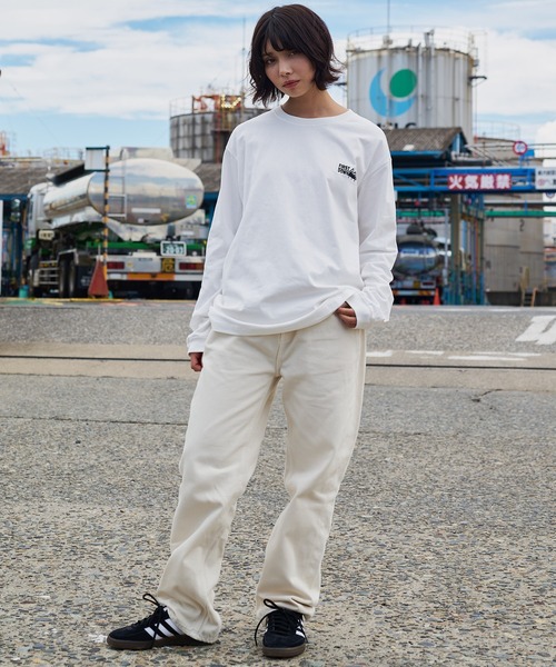 FIRST DOWN tシャツ ロゴ コットンジャージー ロングスリーブ T