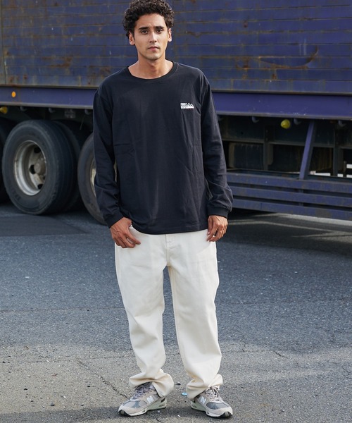 コットンジャージー オフホワイト ロングスリーブ Tシャツ FIRST DOWN tシャツ ロゴ コットンジャージー ロングスリーブ T