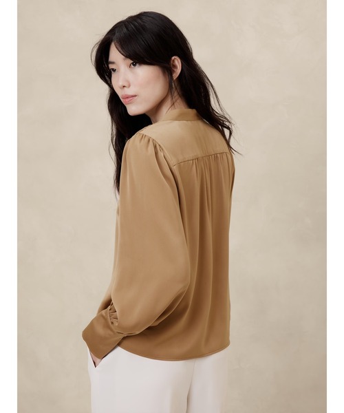 「BANANA REPUBLIC FACTORY STORE」 半袖ブラウス S ブラウン レディース BANANA REPUBLIC 「BANANA FACTORY STORE」 半袖ブラウス M