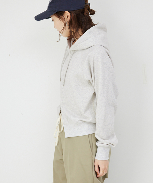 【ふるさと割】 SLOBE IENA パーカー 裏毛コンパクトZIPパーカー レディース ジャケット・アウター