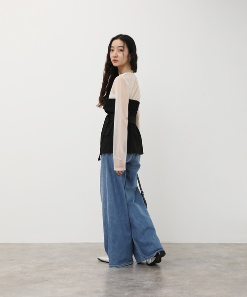 ベスト ジレ 「NOGLE/ノグル」ジップデザインベルトビスチェ レディース | NOGLE | 20
