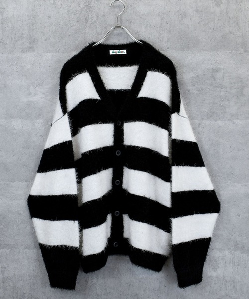 カーディガン 「Soupy Soupy」mohair like shaggy knit cardigan