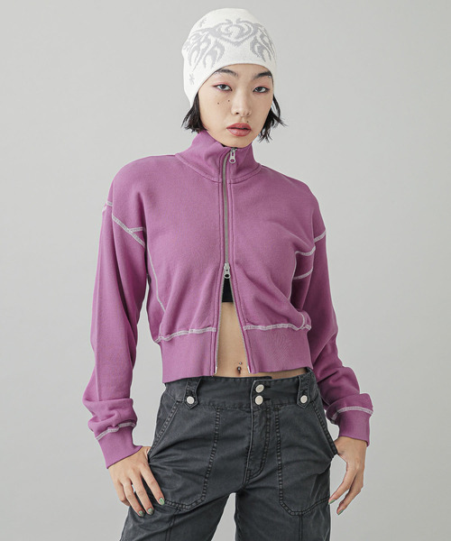 トレーナー スウェット STITCH ZIP UP SWEAT TOP レディース