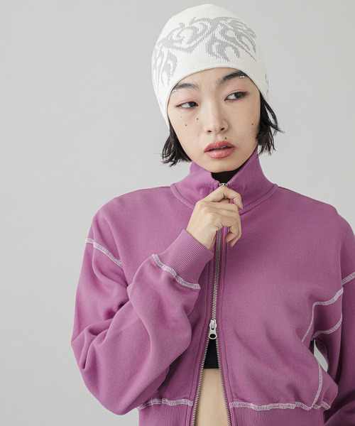 トレーナー スウェット STITCH ZIP UP SWEAT TOP レディース X-girl トレーナー スウェット STITCH ZIP UP SWEAT TOP
