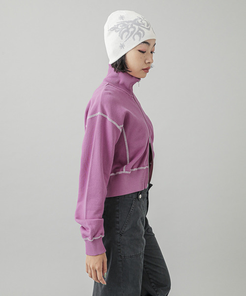 X-girl トレーナー スウェット STITCH ZIP UP SWEAT TOP