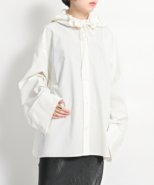 ブラウス シャツ HOODIE シャツ レディース
