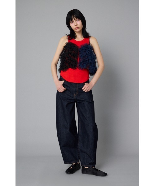 Bi color many frill bustier　　バイカラーメニーフリルビスチェ レディース HeRIN.CYE Bi color many frill bustier バイカラーメニーフリル