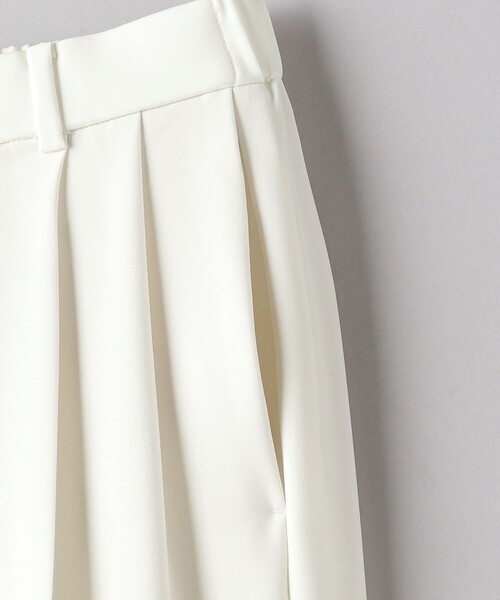 UNITED ARROWS 2タック ワイドパンツ WHITE 新品未使用品 UNITED ARROWS スラックス パンツ 2タック ワイドパンツ WHITE