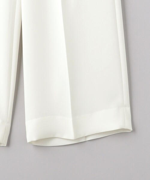 UNITED ARROWS 2タック ワイドパンツ WHITE 新品未使用品 UNITED ARROWS スラックス パンツ 2タック ワイドパンツ WHITE