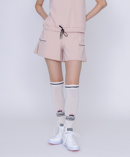 ARCHIVIO ブラックショートパンツ UVカット archivio パンツ 「LADIES」サイドタックUVショートパンツ