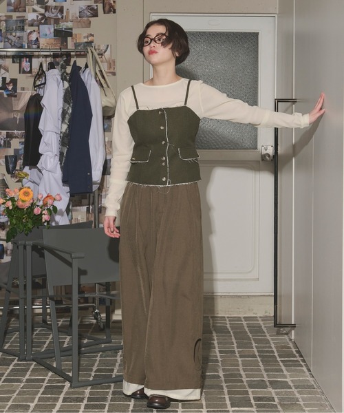LEINWANDE washi corset ビスチェ　キャミソール LEINWANDE washi corset ビスチェ キャミソール ブラック