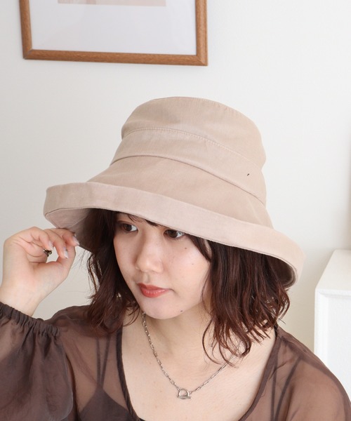 Sense of Grace 帽子 ハット 麻素材 つば広ハット レディース
