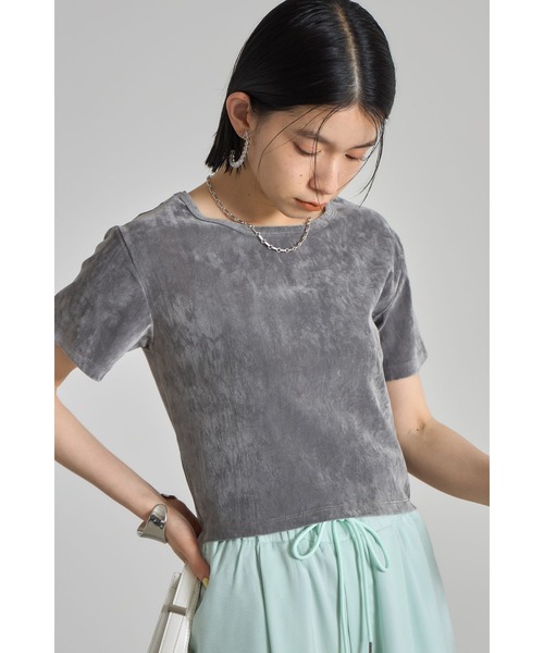 tシャツ シアーベロアコンパクトT レディース &. NOSTALGIA tシャツ シアーベロアコンパクトTシャツ