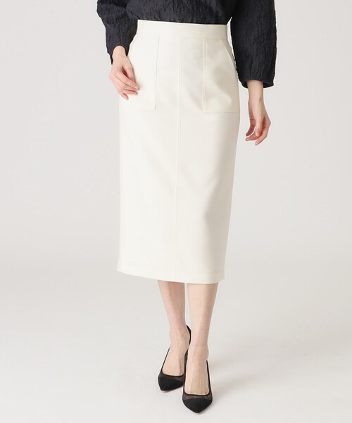 クード シャンス（COUP DE CHANCE）/【洗える／日本製】デニム調ナロータイトスカート COUP DE CHANCE（クードシャンス） スカート 「洗える／日本製」デニム