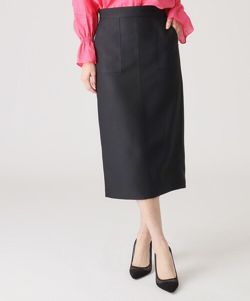 クード シャンス（COUP DE CHANCE）/【洗える／日本製】デニム調ナロータイトスカート COUP DE CHANCE（クードシャンス） スカート 「洗える／日本製」デニム