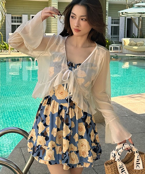 TeddyShop（テディショップ） 水着 レディース水着 長袖リボンボレロ+