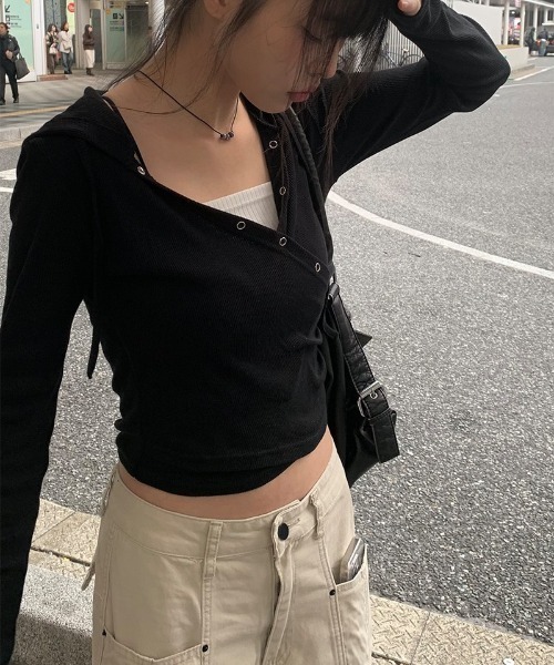anyonemore パンツ 「A/M」 コットン切替ワイドパンツ