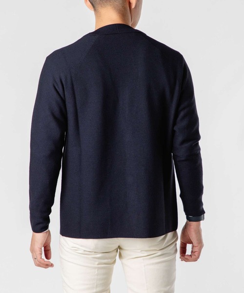 希少 ラルディーニ 上質 コットン ニット デザイン 2B テーラードジャケット LARDINI ジャケット テーラードジャケット ラルディーニ ニット