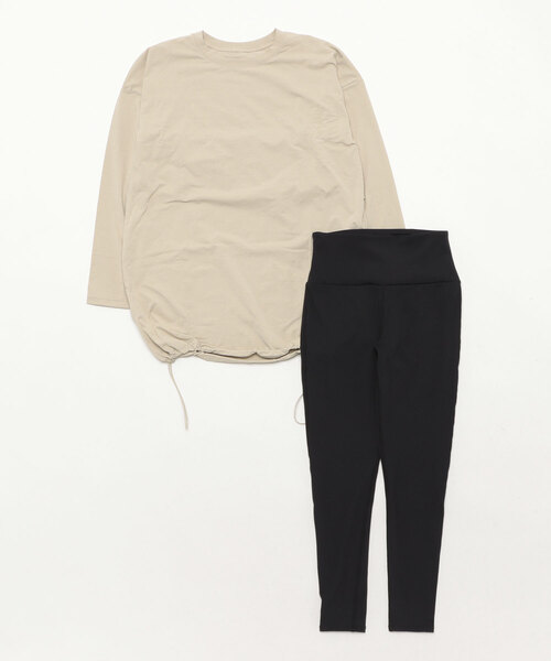 ラッシュガード 「ノーブランド」25SS レディースラッシュT+レギンス