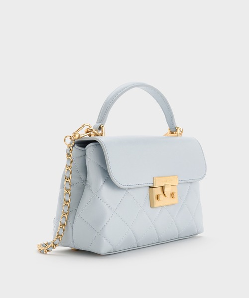 CHARLES ＆ KEITH ハンドバッグ Alva アルヴァ キルトチェーン