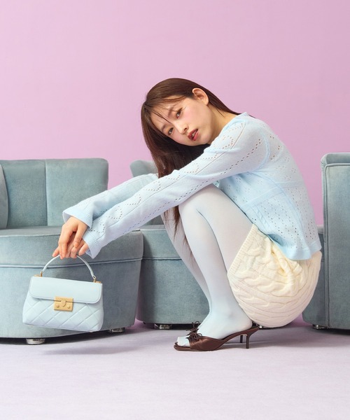 CHARLES ＆ KEITH ハンドバッグ Alva アルヴァ キルトチェーン