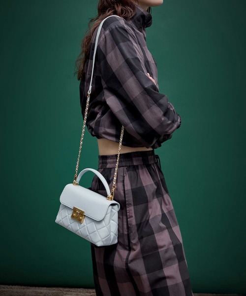 CHARLES ＆ KEITH ハンドバッグ Alva アルヴァ キルトチェーン