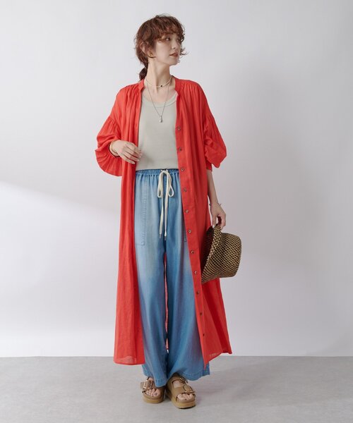 新品　RIVE DROITE タックデニムパンツ　38 MONN.:. （モン）】タックデニム | RIVE DROITE(リヴドロワ