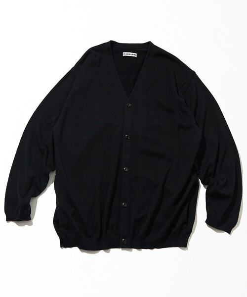 カーディガン CAHLUMN/カウラム Silk Cotton Long Sleeve Cardigan/シルク コットン ロングスリーブ カーディガ | CAHLUMN