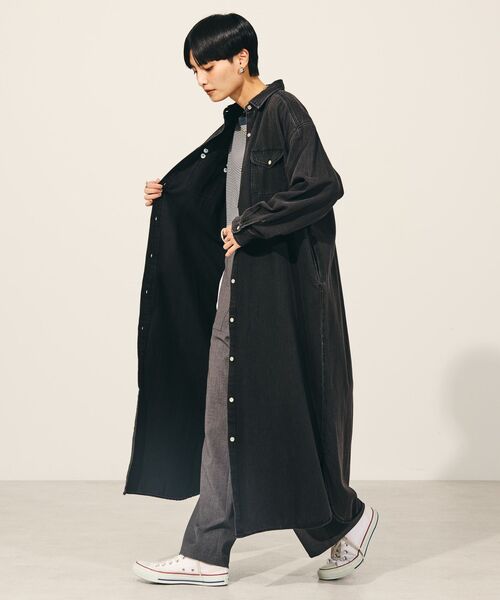 ★Hobbs London Angelica ユーティリティシャツ 上質ワンピ★ AMERICAN HOLIC 「AMERICAN HOLIC」 シャツワンピース L ブルー
