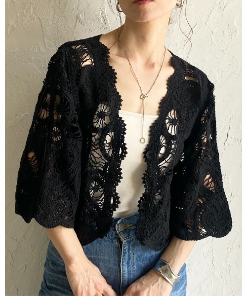 TONDO 編み込みデザイン カシミア混カーディガン 黒/ベージュ 'S MaxMara ベージュ系 S Max Mara(エス マックスマーラ) カーディガン