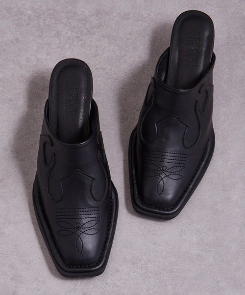 【MAISON BREEZE reveur】western sabot mule sandals メゾンブリーズレヴール MAISON BREEZE reveur western sabot