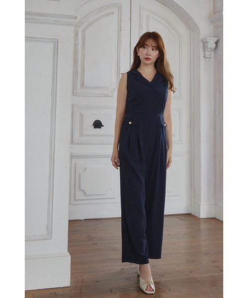 LVEU. Bustier pleated jumpsuit