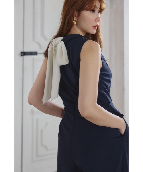 サロペット・オーバーオール・オールインワン Herlipto Two Tone Ribbon Romper Two-Tone Ribbon Romper