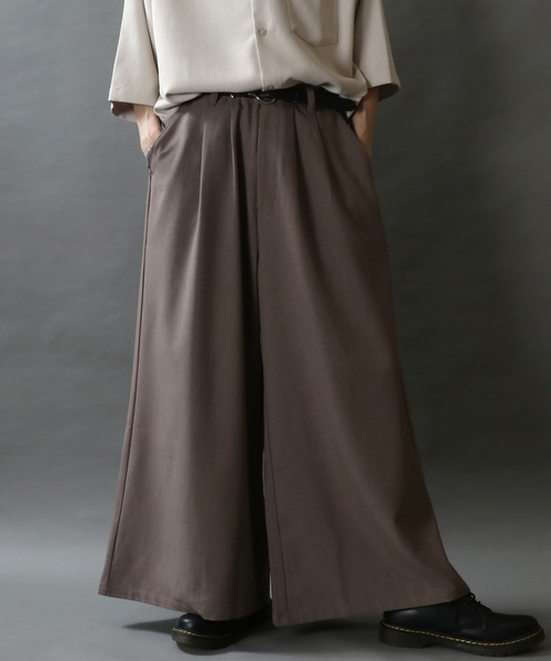 00s~ 2タック スラックス 袴パンツ ショーツ ドレープ モードロック SITRY スラックス 2Tuck Drape Wide Skirt Pants/別注 2タック