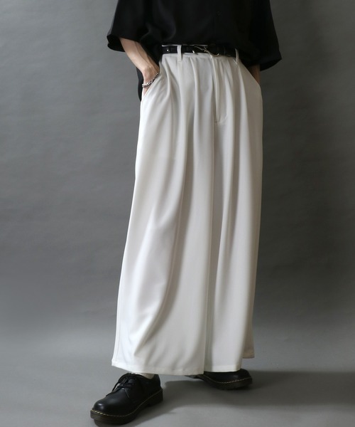 SITRY スラックス 2Tuck Drape Wide Skirt Pants/別注 2タック