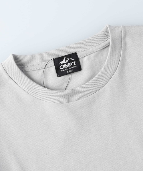 「CAMP7」 長袖Tシャツ L ライトベージュ メンズ