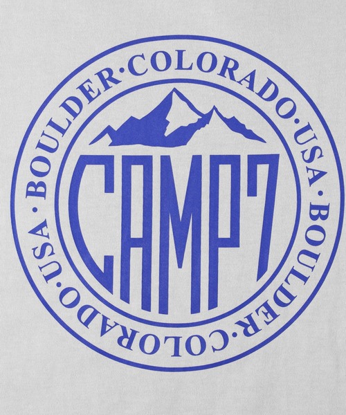 「CAMP7」 長袖Tシャツ L ライトベージュ メンズ