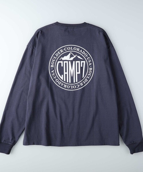 「CAMP7」 長袖Tシャツ L ライトベージュ メンズ