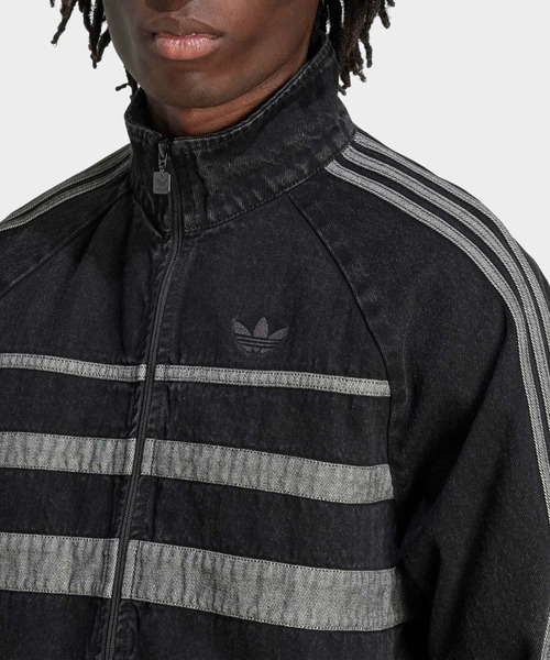 adidas ブラックデニム ジャケット adidas ナイロンジャケット アディカラー ファースト ブラック