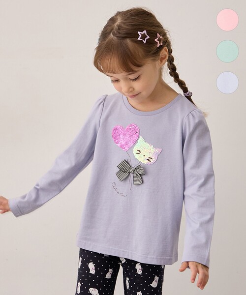ANY（エニィ） tシャツ ミラクルスパンコール 長袖Tシャツ キッズ 子供