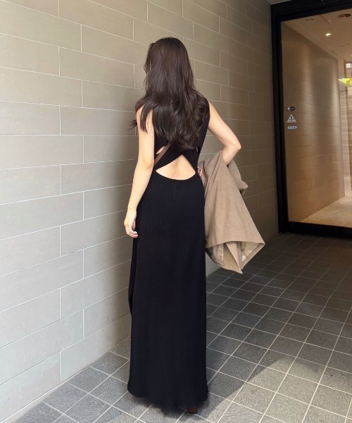 ACYM バックオープンタンクワンピース ACYM（アシーム） ワンピース バックオープンタンクワンピース