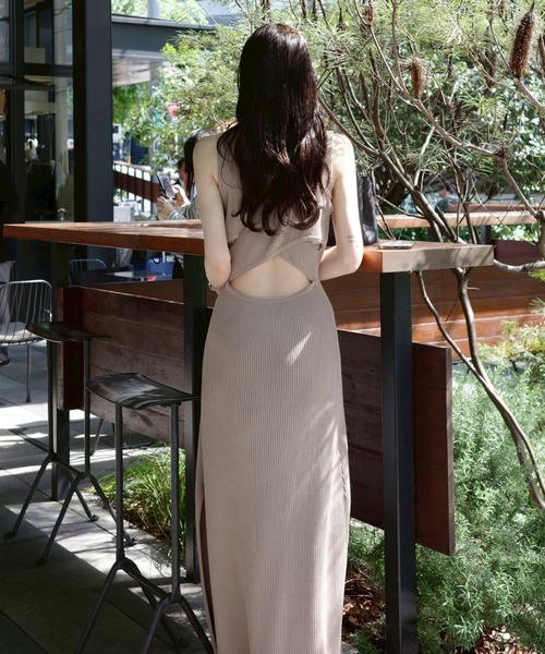 ACYM バックオープンタンクワンピース バックオープンタンクワンピース（ワンピース）｜ACYM（アシーム）の