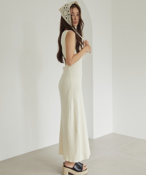 ACYM バックオープンタンクワンピース バックオープンタンクワンピース（ワンピース）｜ACYM（アシーム）の