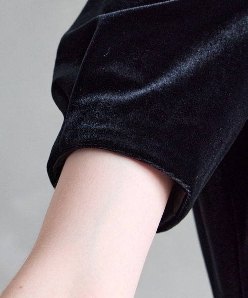 AIMER（エメ） ドレス ベロアVネックラメフロッキーチュールギャザー