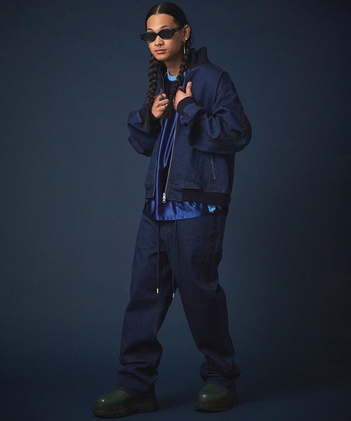 メンズファッション デニムジャケット gジャン HUB＆SPOKE ストレッチ 