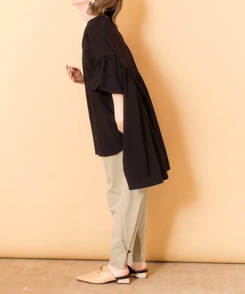 「OSMOSIS」 7分袖ブラウス ONE SIZE グリーン レディース_画像10